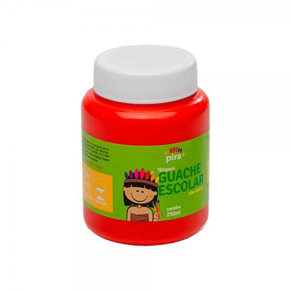 TINTA GUACHE 250ML PIRATININGA VERMELHO