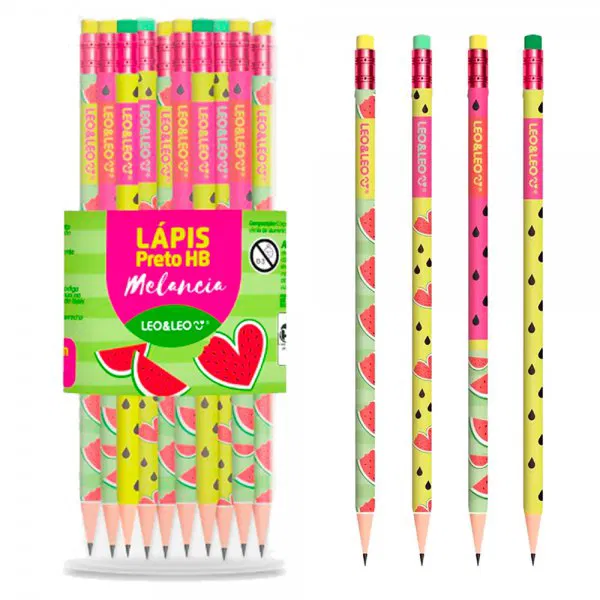 LAPIS LEONORA MELANCIA C/BORRACHA 