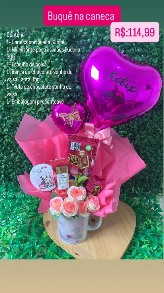 Buquê na Caneca Presente Feminina – Ref. 0011957