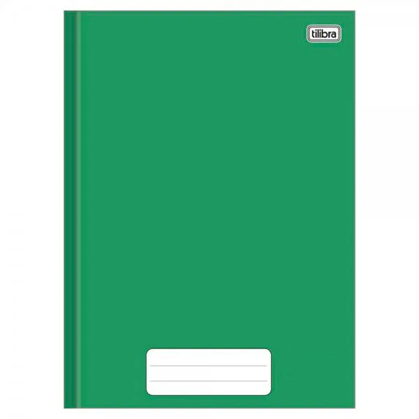 CADERNO BROCHURA 1/4 CAPA DURA 80FLS TILIBRA LISO PEPPER VERDE