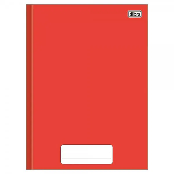 CADERNO BROCHURA 1/4 CAPA DURA 80FLS TILIBRA LISO PEPPER VERMELHO