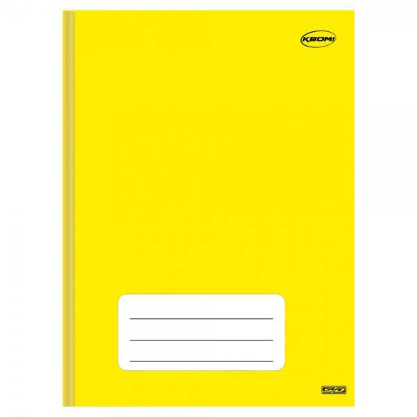 CADERNO BROCHURA 1/4 CAPA DURA 96FLS ANIMATIVA LISO AMARELO