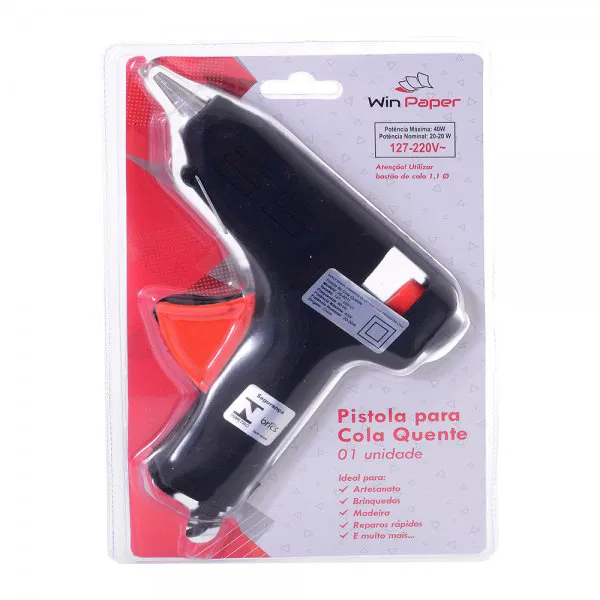 PISTOLA COLA QUENTE GRANDE 40W WINPAPER