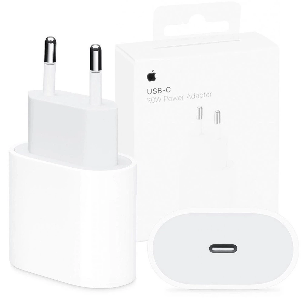 Carregador Turbo 20W USB-C para iPhone XR,11,12,13 Fonte Carregamento Rápido