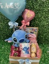 Cesta Stitch com Caneca Personalizada (Sob Encomenda)