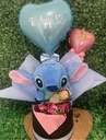 Cesta Stitch com Balão Borboleta