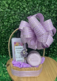 Cesta Hidratante Eudora e Sabonetes (Rosa)