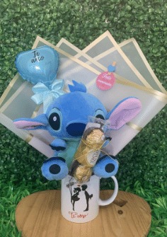 Buquê na Caneca Stitch (Variação) (Sob Encomenda)