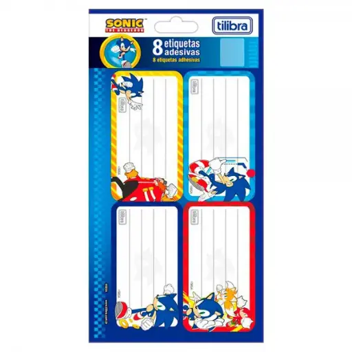 ETIQUETA ESCOLAR TILIBRA SONIC C/8UN
