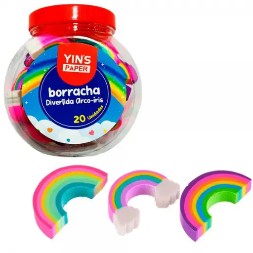 BORRACHA YINS DIVERTIDA ARCO-ÍRIS