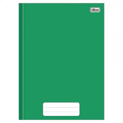 CADERNO BROCHURA 1/4 CAPA DURA 80FLS TILIBRA LISO PEPPER VERDE