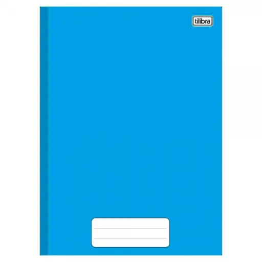 CADERNO BROCHURA 1/4 CAPA DURA 80FLS TILIBRA LISO PEPPER AZUL