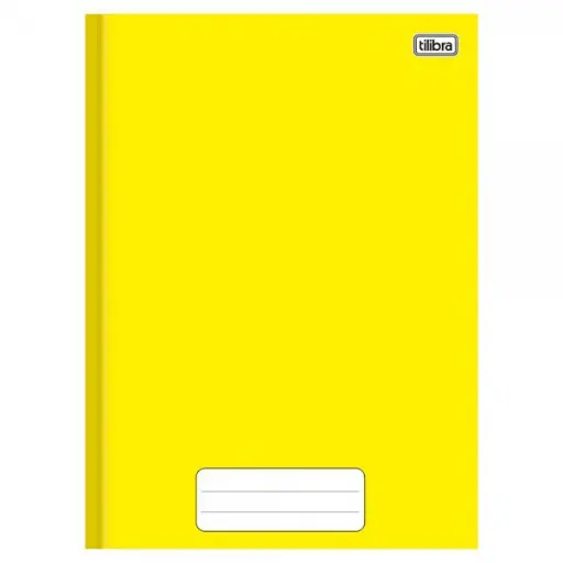CADERNO GRANDE BROCHURA CAPA DURA 80FLS TILIBRA LISO PEPPER AMARELO