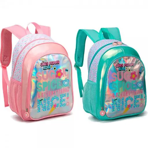 MOCHILA NOVA RIO KIDS FEMININA GIRLS POWER IN2498-MG COSTA