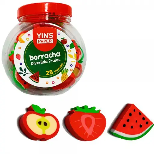 [32850] BORRACHA YINS DIVERTIDA FRUTAS