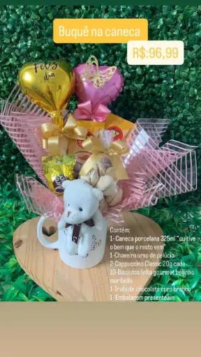 [011956] Buquê na Caneca Presente Feminina – Ref. 011956