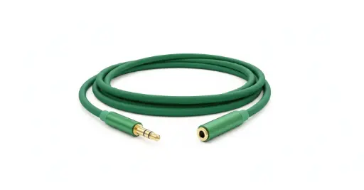 Cabo P2 Femae/macho curto Verde