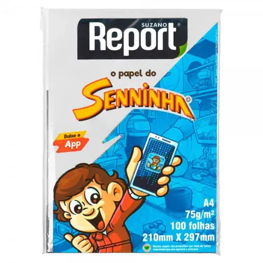 PAPEL FOLHA SULFITE A4 75G BRANCO SENNINHA C/100