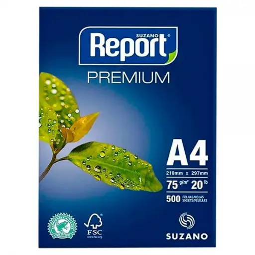 PAPEL FOLHA SULFITE A4 75G BRANCO REPORT C/500